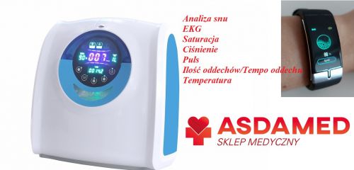 Koncentrator tlenu Miafi MAF005 + opaska z pomiarem saturacji temperatury EKG ilość oddechów